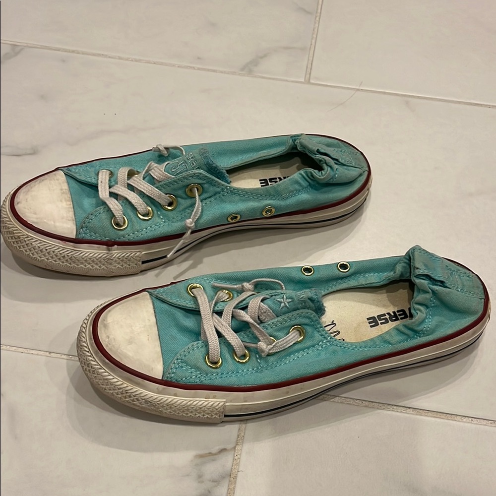 All Star Converse Teal Sneakers kids size 5.5 Women’s Size 8